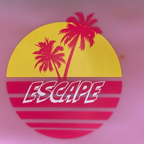 3/$10 Ipsy Glam Bag New July 2020 Take a Break Escape Frosted Pink Teal Airplane - Picture 3 of 10